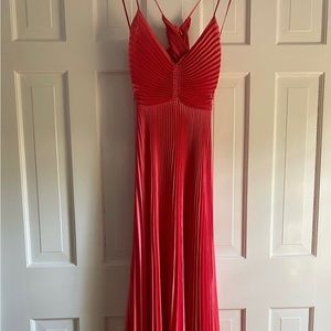 A.L.C Aries dress in the color hibiscus.